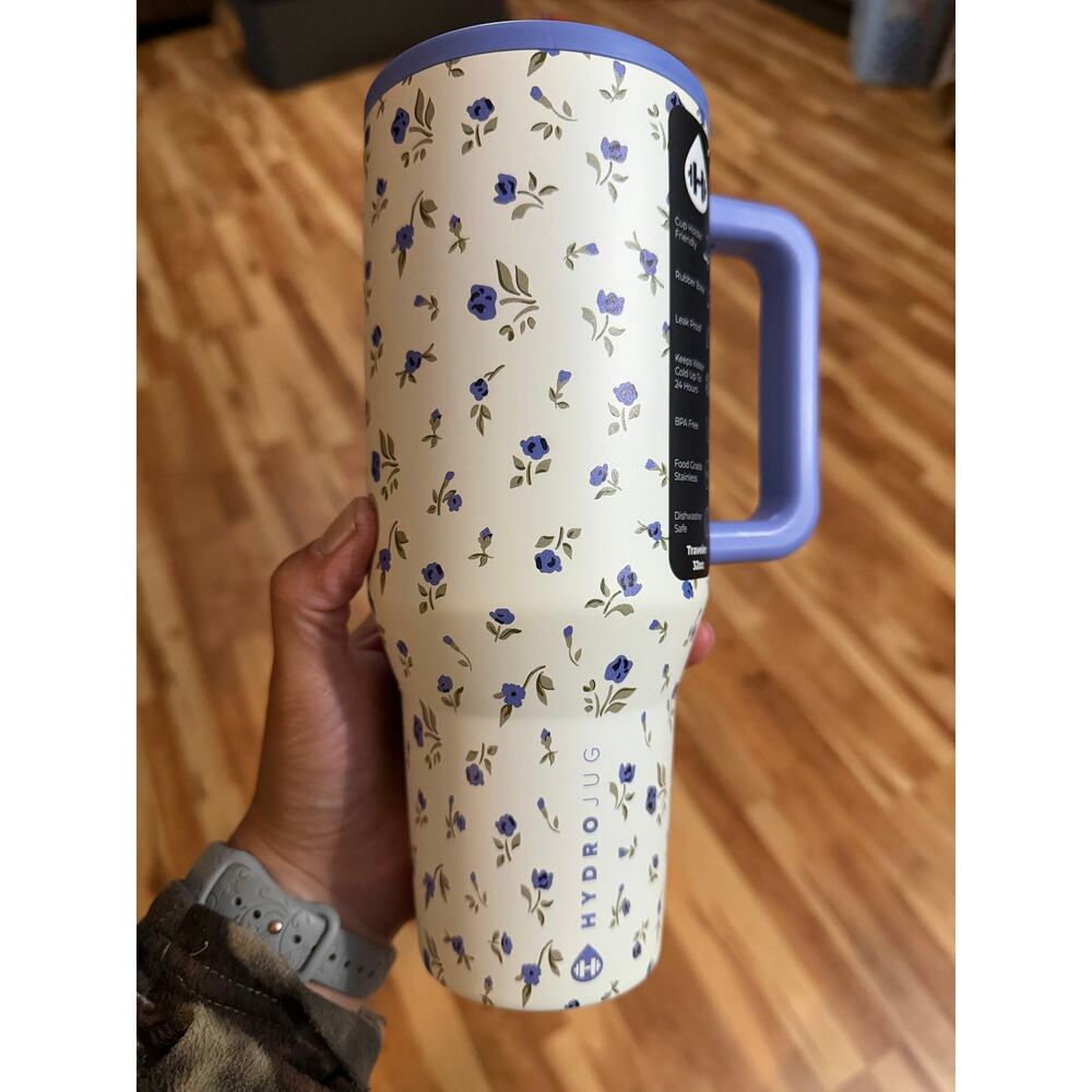 Hydro Jug Indigo Blossom 32 Oz Traveler New In Box